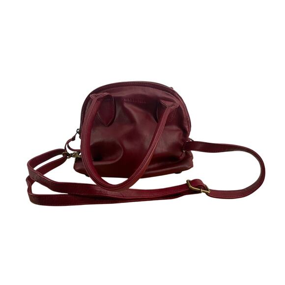 Wanderers Travel Co The Banff Burgundy Red Full Grain Leather Crossbody Purse - Picture 1 of 10